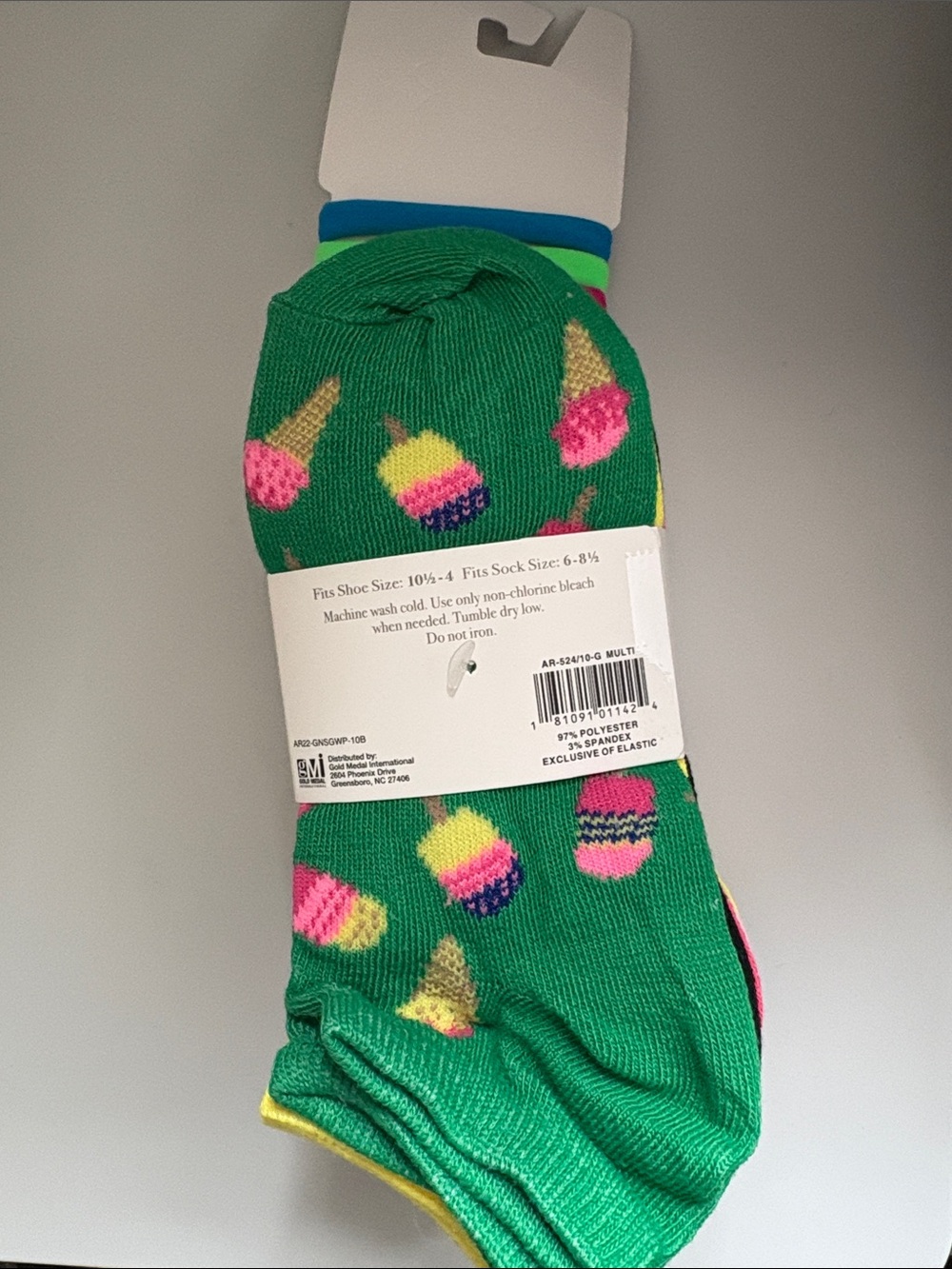 NWT [Alexa Rose] 10x Pairs No-Show Socks Girls Sz 10.5 - 4 + 3x Hair Elastics - Picture 5 of 10